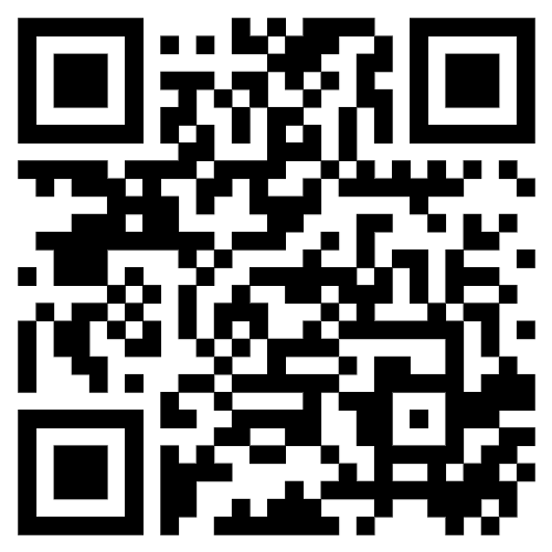 The image displays a QR code with a black and white pixelated design.